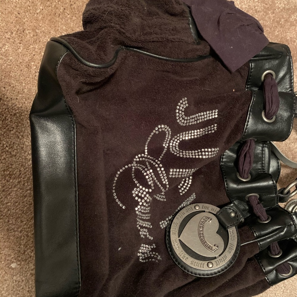 Black terry juicy couture purse